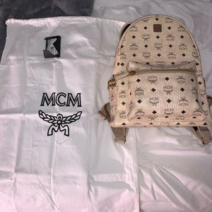 Real Beige MCM Backpack S/M